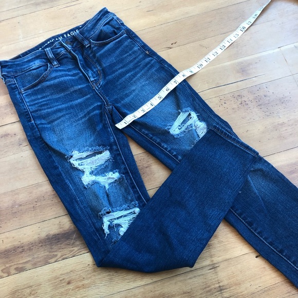 American Eagle Super Hi Rise Jegging Next Level Stretch Jeans Sz 2 Short - Picture 8 of 9